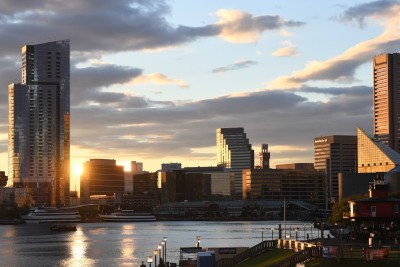 Baltimore harbor skyline