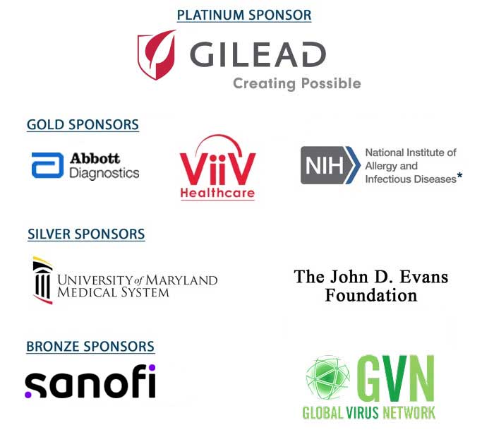 Logos of Abbott, NIH, UMMS, ViiV, Sanofi and Gilead