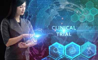 Abstract graphic depicting a clinical trial