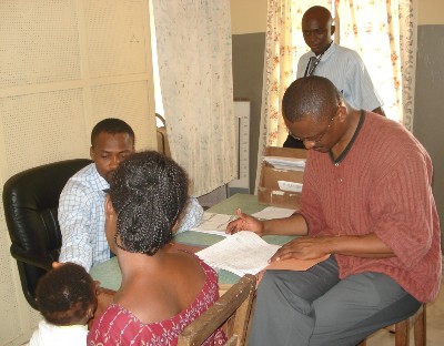 Obiefune consulting with patients